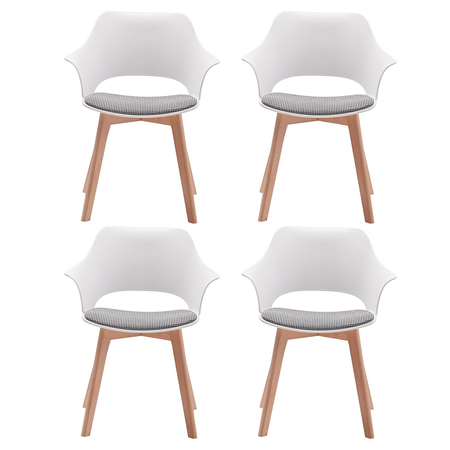 4er-Set Nordic Esstischstühle - Unique Outlet