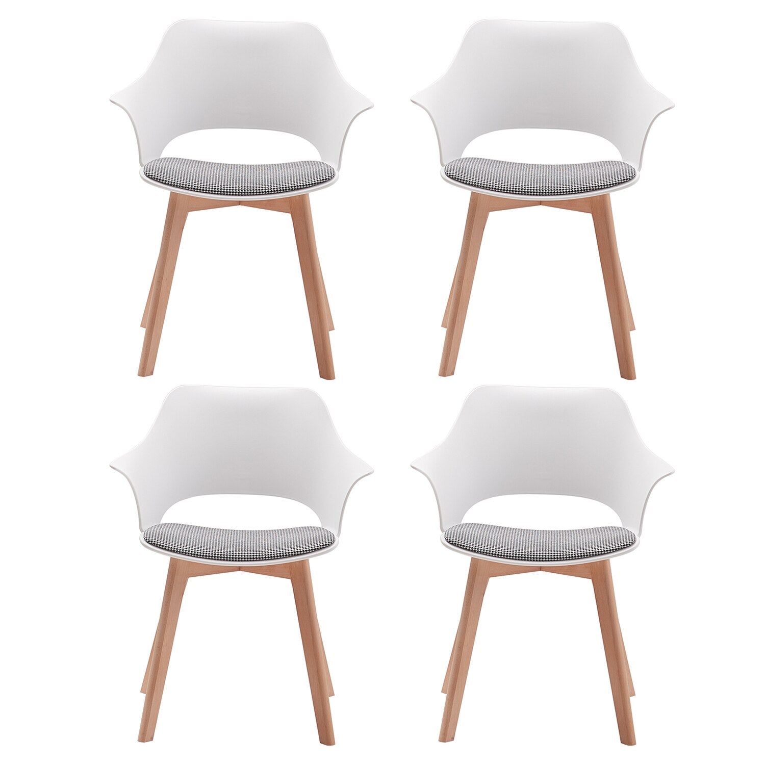 4er-Set Nordic Esstischstühle - Unique Outlet