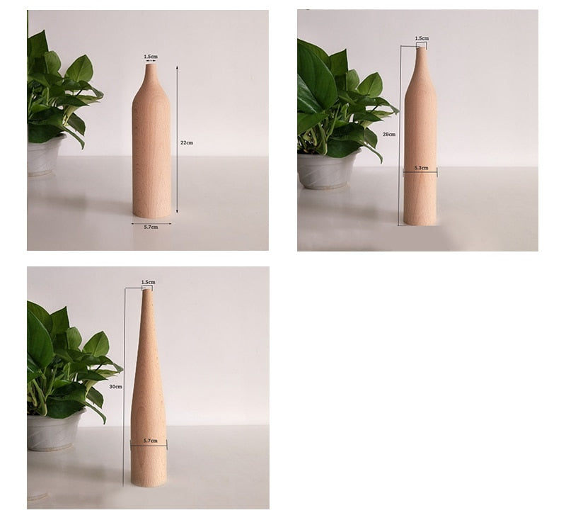 Holzvase für Pflanzen - Unique Outlet