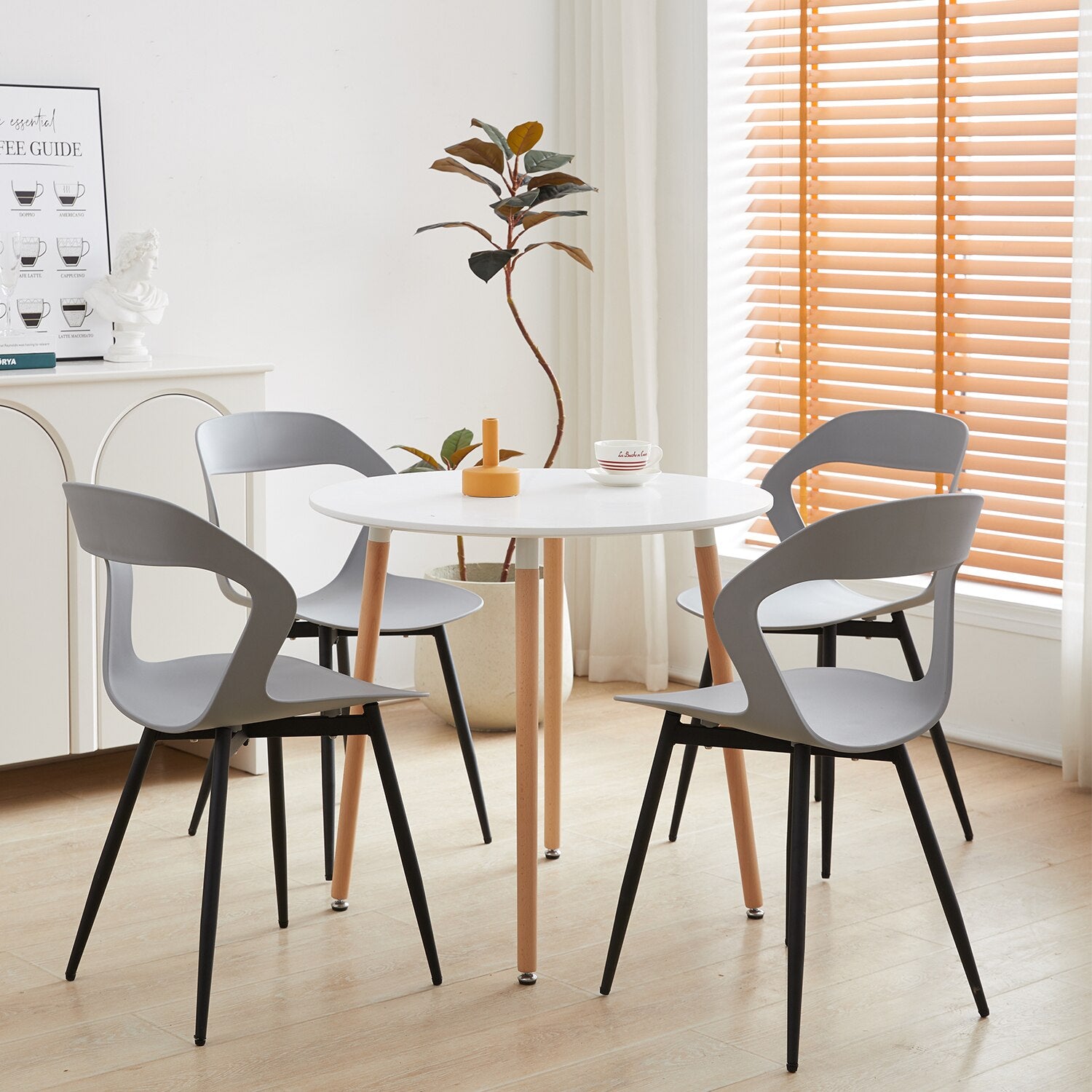 Moderne Esszimmerstühle im minimalistischen Stil (4er Set) - Unique Outlet
