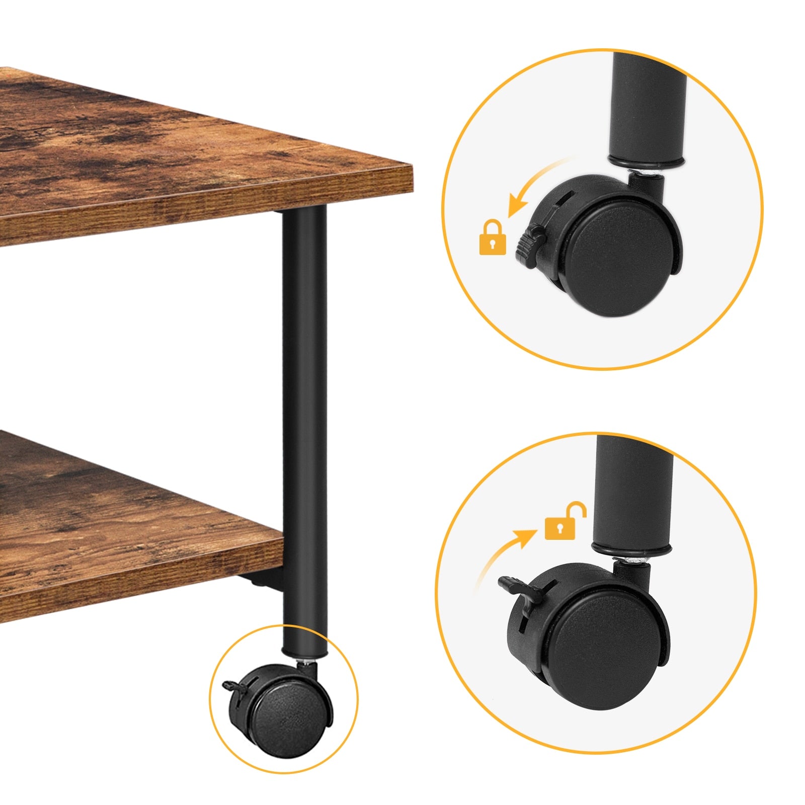 Druckertisch 2-stöckig mit Aufbewahrung - Unique Outlet
