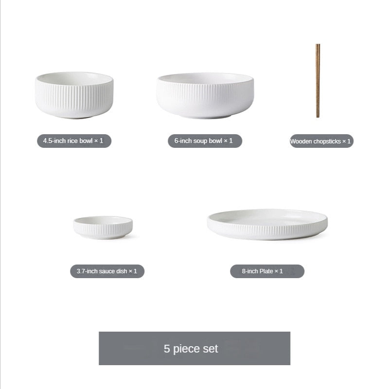 Nordic Keramik-Geschirr-Set, japanischer Stil, matt glasiert - Unique Outlet