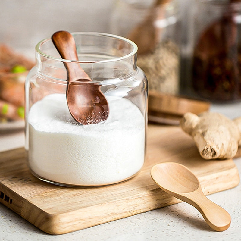 4 Stück Mini-Holzlöffel, Zucker-Tee-Kaffee-Löffel, Küchen-Gadgets - Unique Outlet