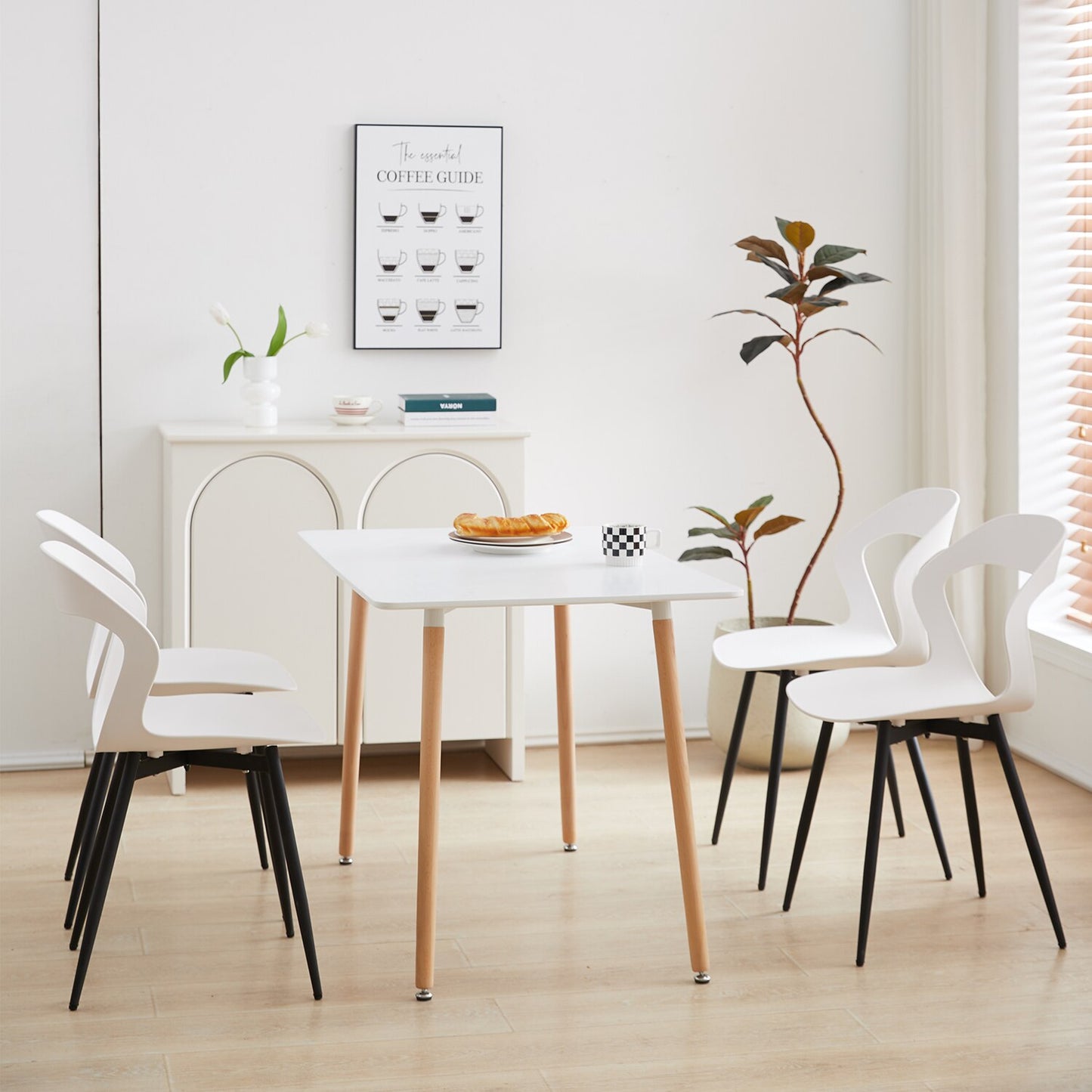 Moderne Esszimmerstühle im minimalistischen Stil (4er Set) - Unique Outlet