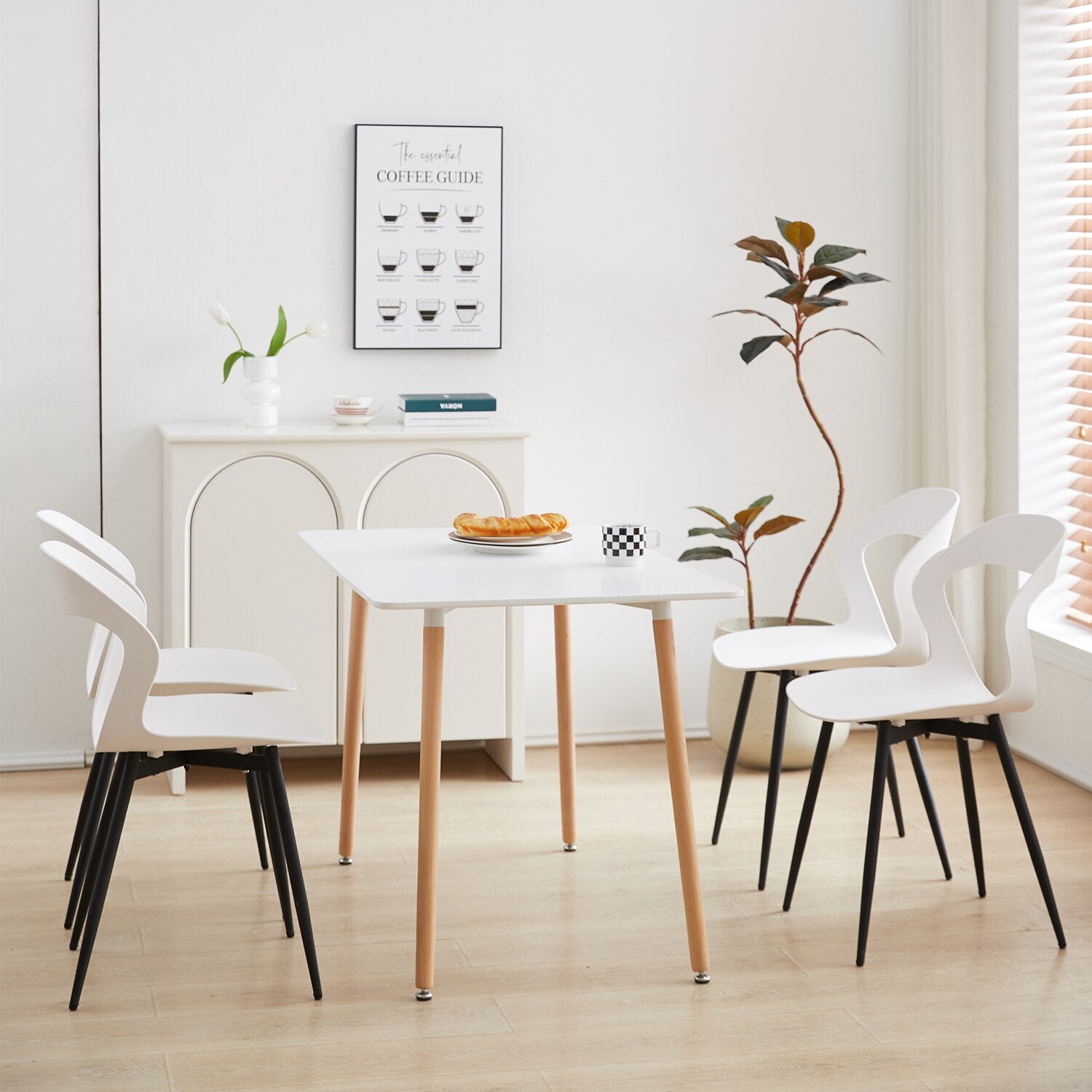 Moderne Esszimmerstühle im minimalistischen Stil (4er Set) - Unique Outlet
