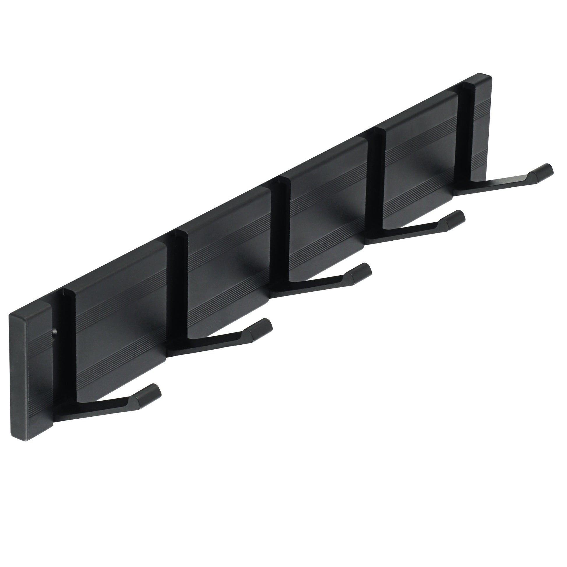 4/8 Stück Klapp-Wandhaken, versteckter Robe-Handtuch-Mantelhaken, Edelstahl-Haken für Zuhause, Küche, Badezimmer, matte schwarze Handtuchleiste - Unique Outlet
