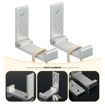 4/8 Stück Klapp-Wandhaken, versteckter Robe-Handtuch-Mantelhaken, Edelstahl-Haken für Zuhause, Küche, Badezimmer, matte schwarze Handtuchleiste - Unique Outlet