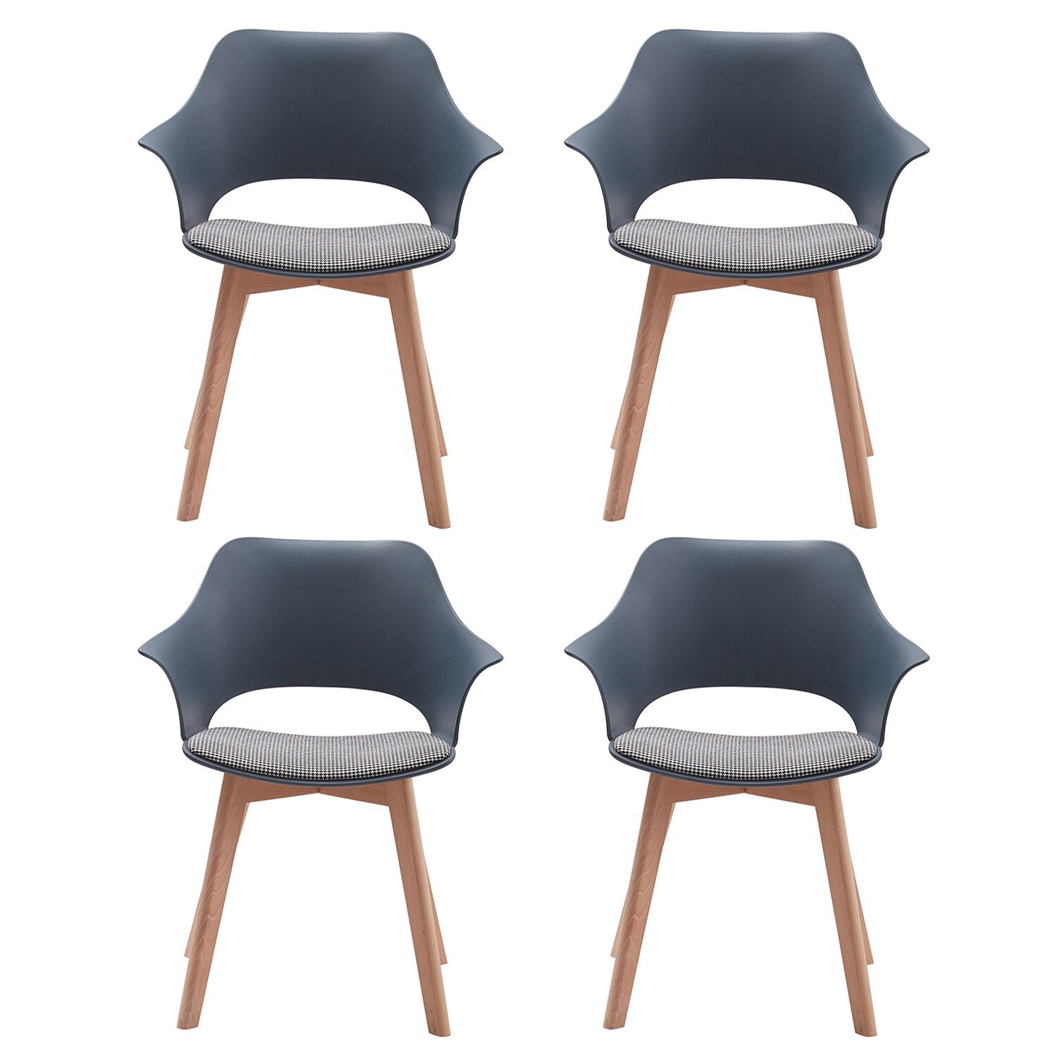 4er-Set Nordic Esstischstühle - Unique Outlet