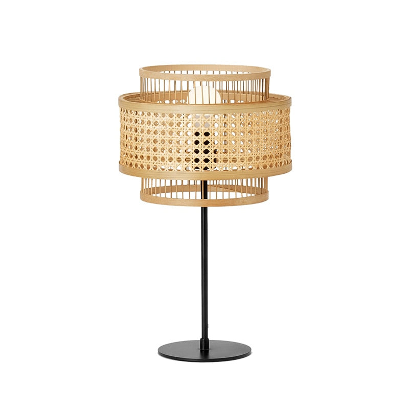Asiatischer Stil Seaside - Handgefertigte Bambus-Hängeleuchte aus Holz für Küche & Wohnzimmer - Unique Outlet