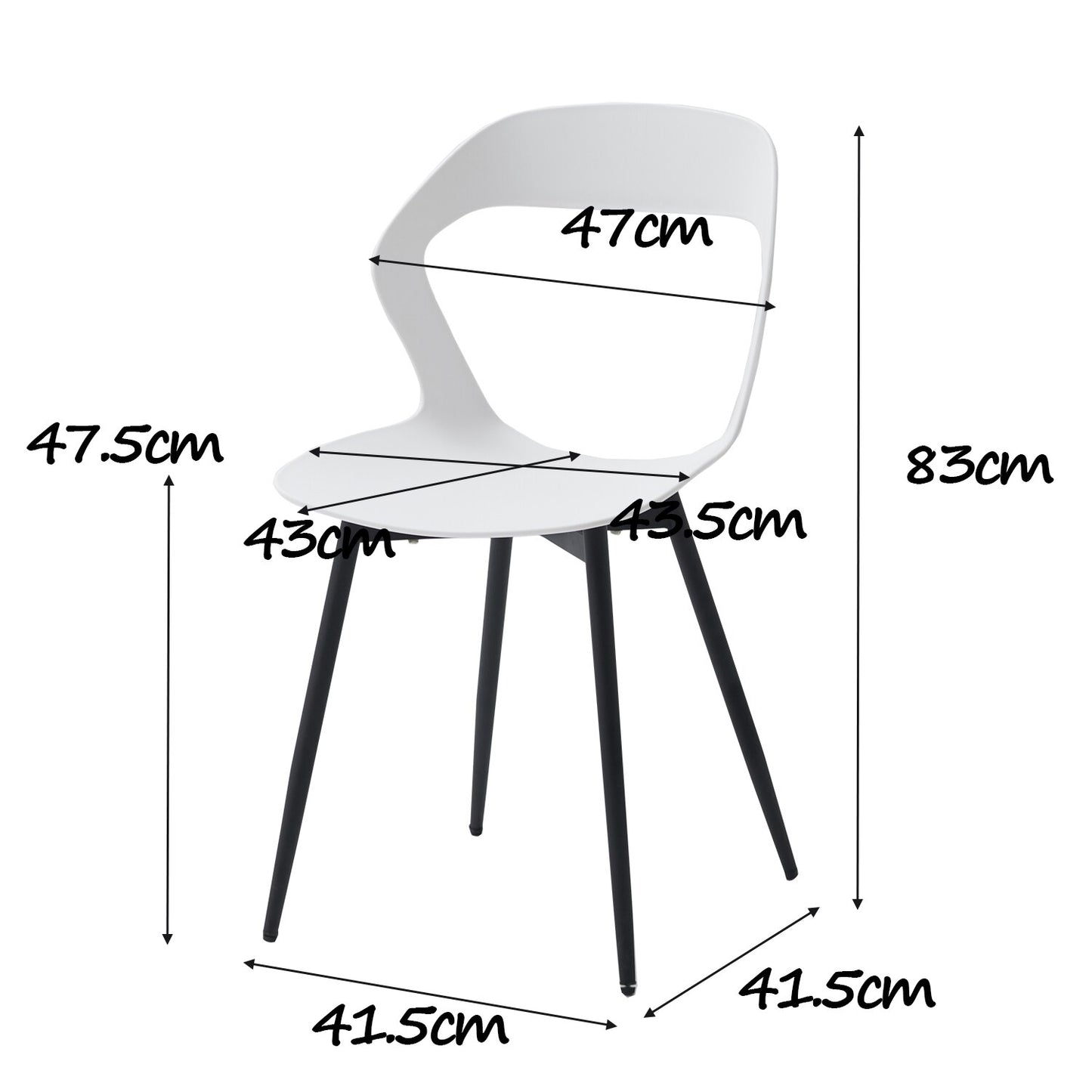 Moderne Esszimmerstühle im minimalistischen Stil (4er Set) - Unique Outlet