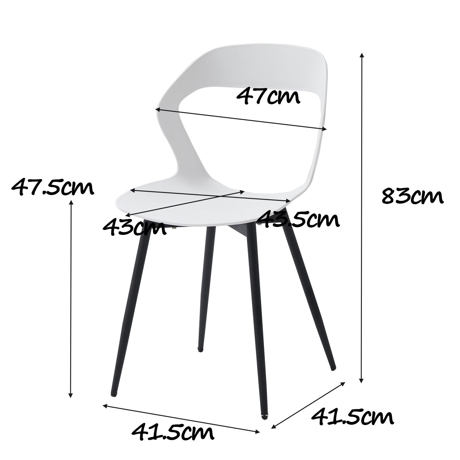 Moderne Esszimmerstühle im minimalistischen Stil (4er Set) - Unique Outlet