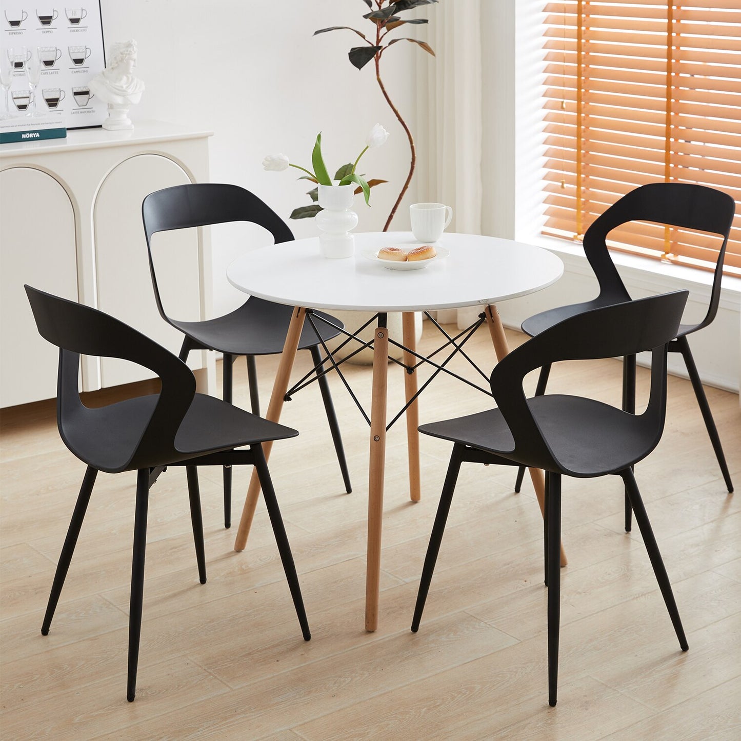 Moderne Esszimmerstühle im minimalistischen Stil (4er Set) - Unique Outlet