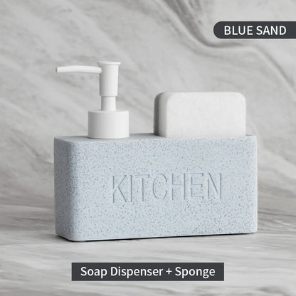 Modernes Küchenzubehör Seifenspender Set Flüssigseifenspender Pumpflasche Hält Schwämme/Bürsten - Unique Outlet