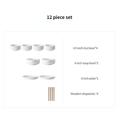 Nordic Keramik-Geschirr-Set, japanischer Stil, matt glasiert - Unique Outlet
