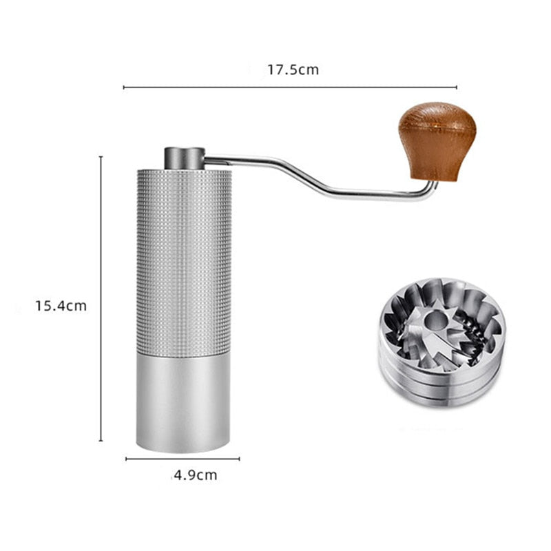 Manuelle Kaffeemühle, handverstellbarer Stahlkern-Mahlwerk, für Küche, tragbar, Hand-Espresso-Kaffeemühle - Unique Outlet