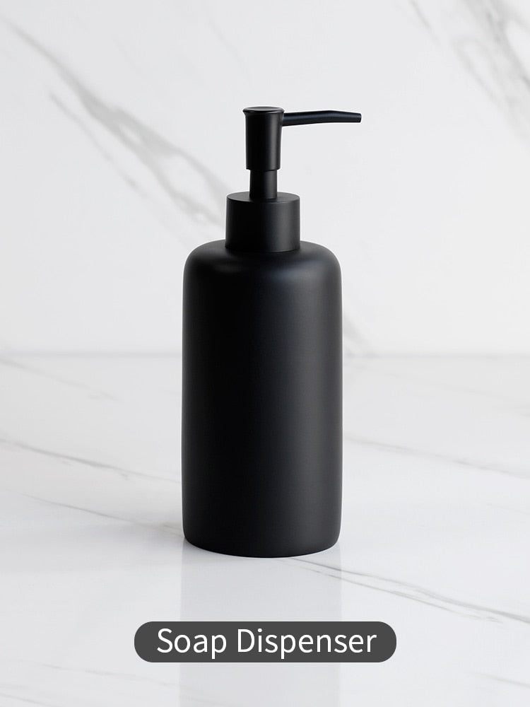 Premium 5 tlg. schwarzes Badezimmerzubehör Set - Unique Outlet