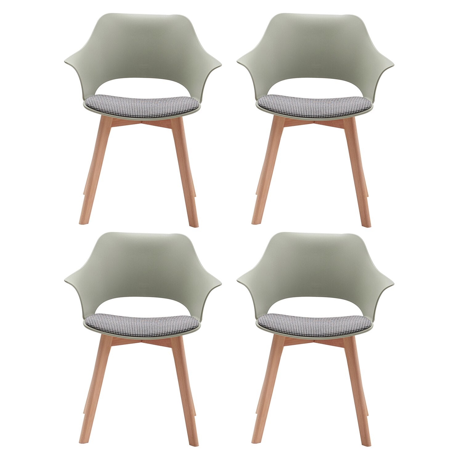 4er-Set Nordic Esstischstühle - Unique Outlet