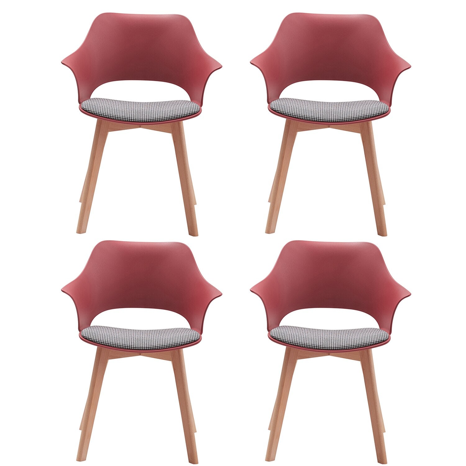 4er-Set Nordic Esstischstühle - Unique Outlet