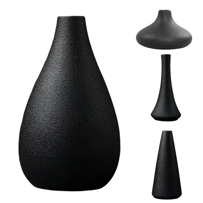 Schwarze keramische Vase für Heimdekoration - Unique Outlet
