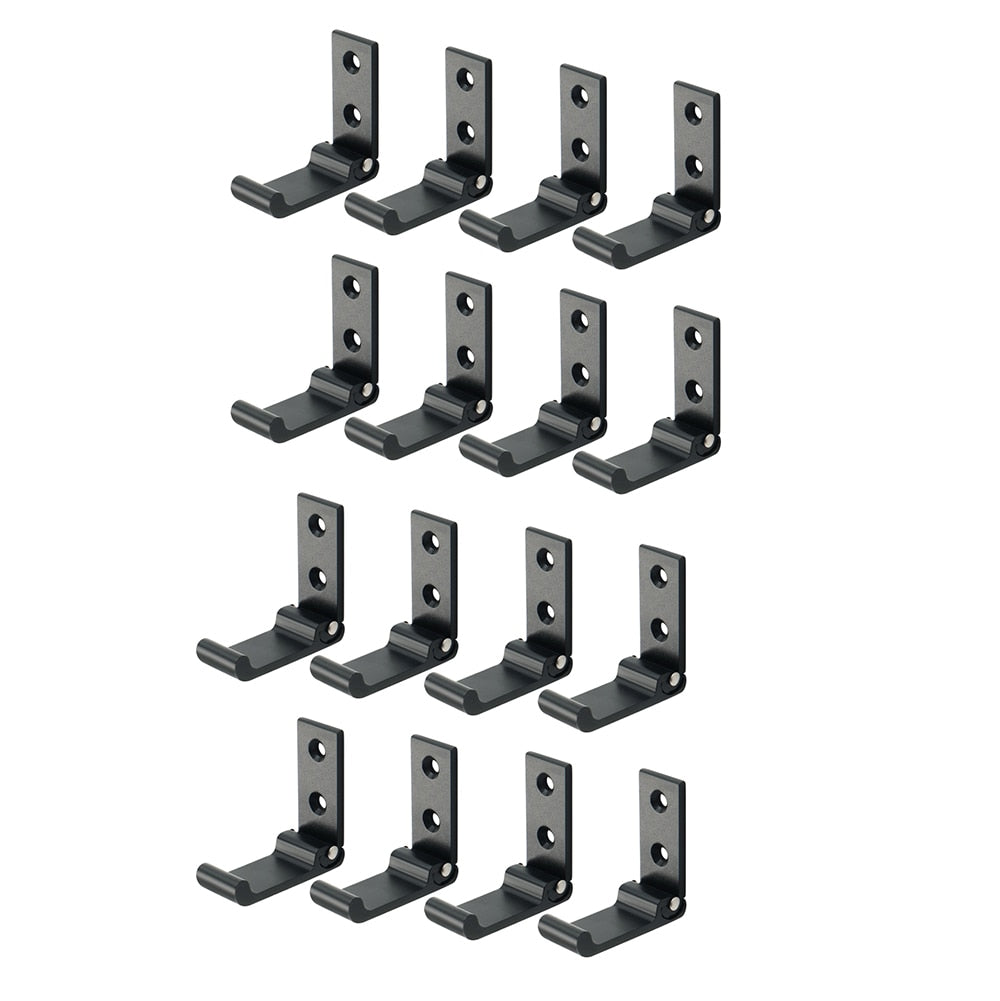 4/8 Stück Klapp-Wandhaken, versteckter Robe-Handtuch-Mantelhaken, Edelstahl-Haken für Zuhause, Küche, Badezimmer, matte schwarze Handtuchleiste - Unique Outlet