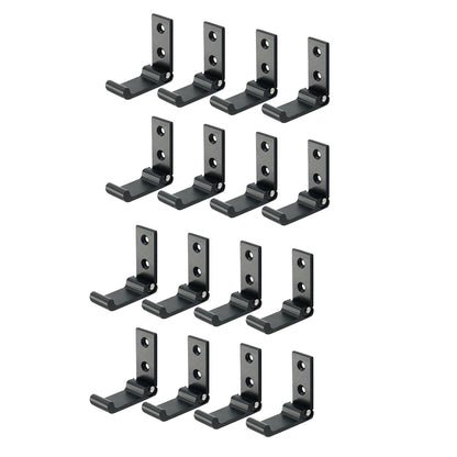 4/8 Stück Klapp-Wandhaken, versteckter Robe-Handtuch-Mantelhaken, Edelstahl-Haken für Zuhause, Küche, Badezimmer, matte schwarze Handtuchleiste - Unique Outlet