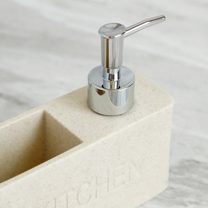Modernes Küchenzubehör Seifenspender Set Flüssigseifenspender Pumpflasche Hält Schwämme/Bürsten - Unique Outlet