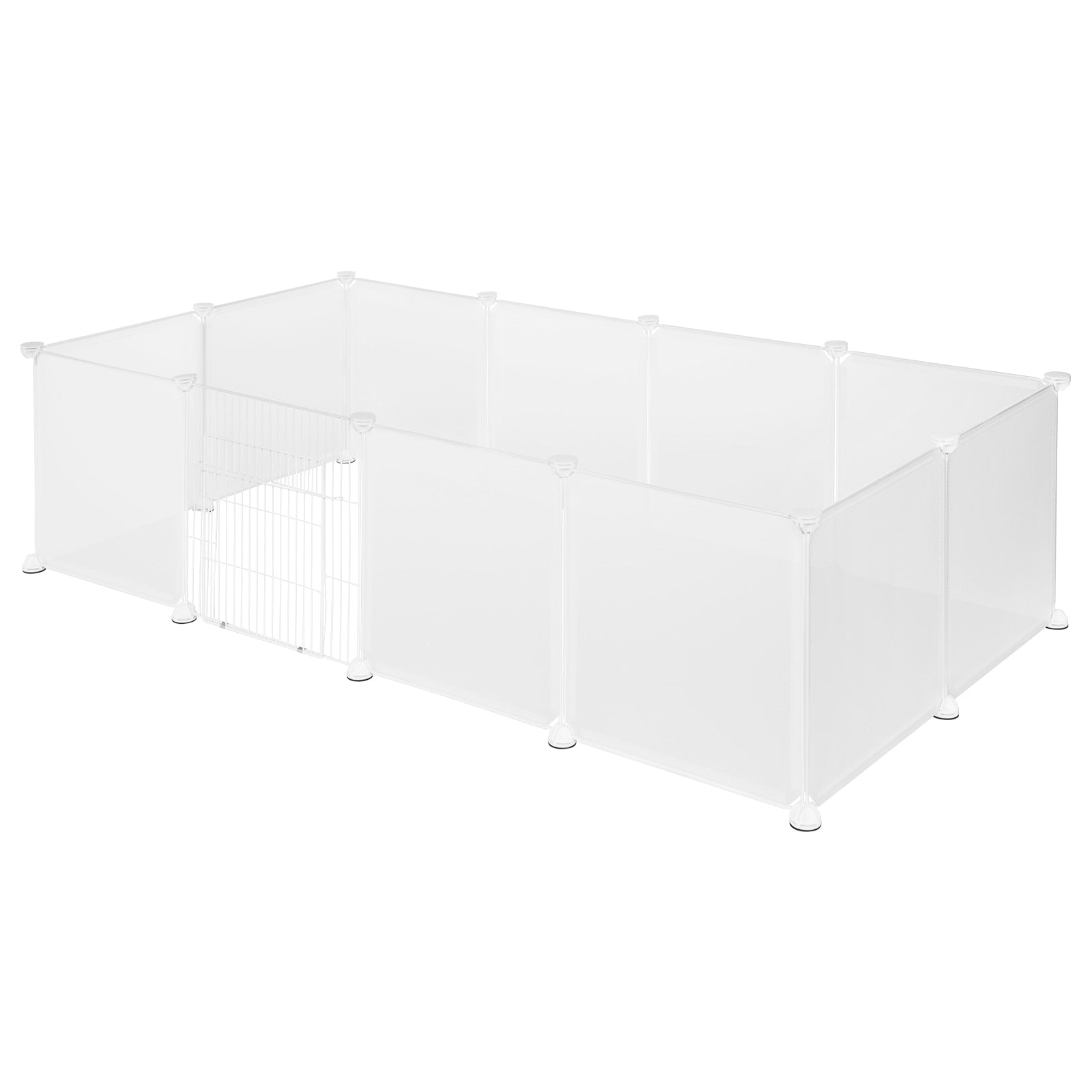 DIY Metall Draht Tierlaufstall mit Tür, 11-teiliges modulares Gehege für Kleintiere wie Meerschweinchen, Kaninchen, Hamster und Igel - Unique Outlet
