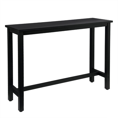 Küchenbar Tisch Frühstück Esstisch Kaffeetisch aus Metall mit Fußstütze, Eingangstisch, Sideboard für Wohnzimmer, 140x40x100cm, Mehrere Farben - Unique Outlet