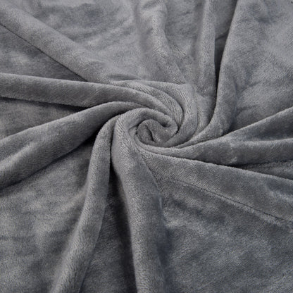 Winter Flanell Fleece Decke 150x200/220x240cm für Bett, Sofa, TV, warm und weich, Antipilling, waschmaschinenfest. In Schwarz oder Grau. - Unique Outlet