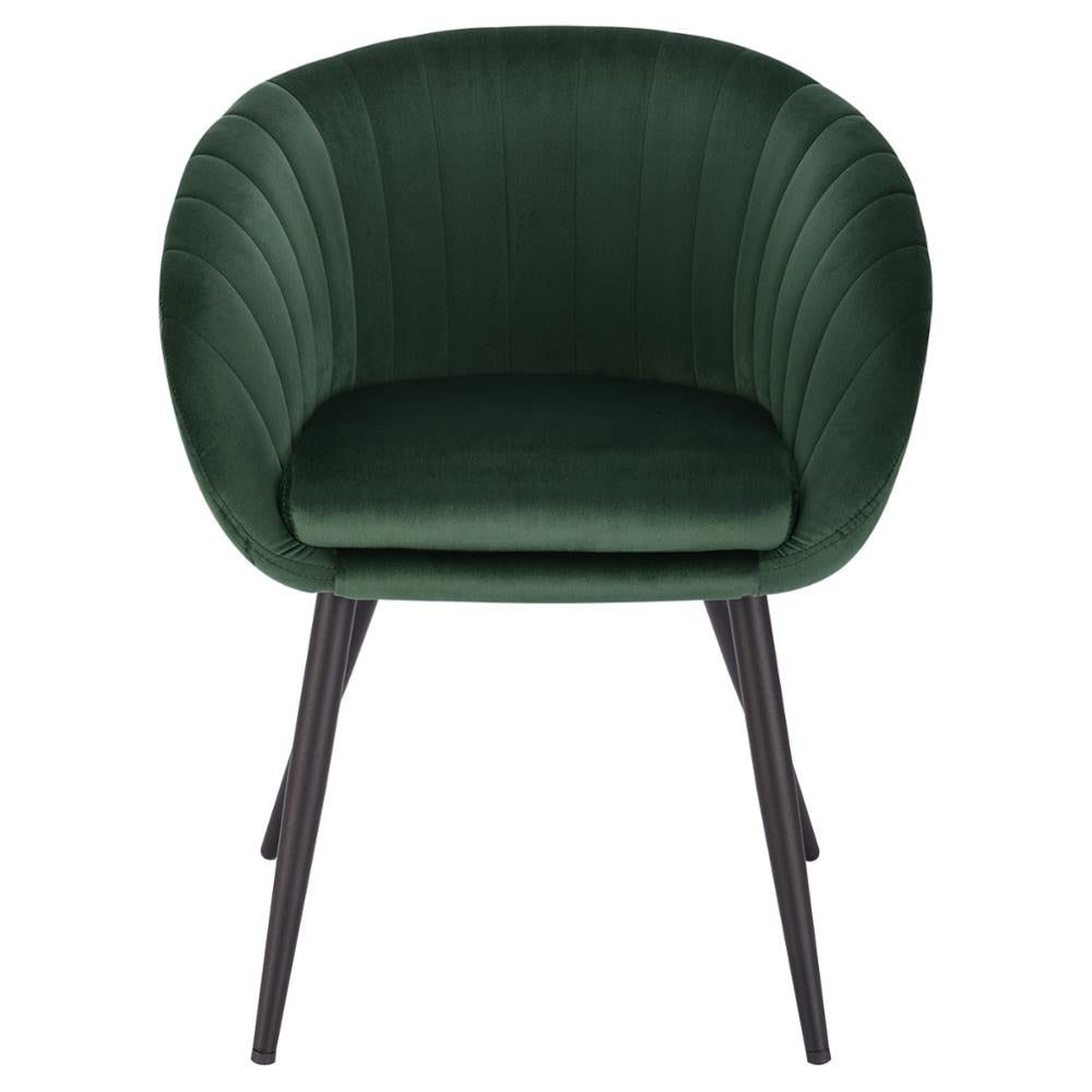 1-teiliger Samt Esszimmerstuhl mit Armlehnen & Rückenlehne, gepolstert für Wohnzimmer, Küche & Zuhause, stilvoller Make-up-Hocker - Unique Outlet