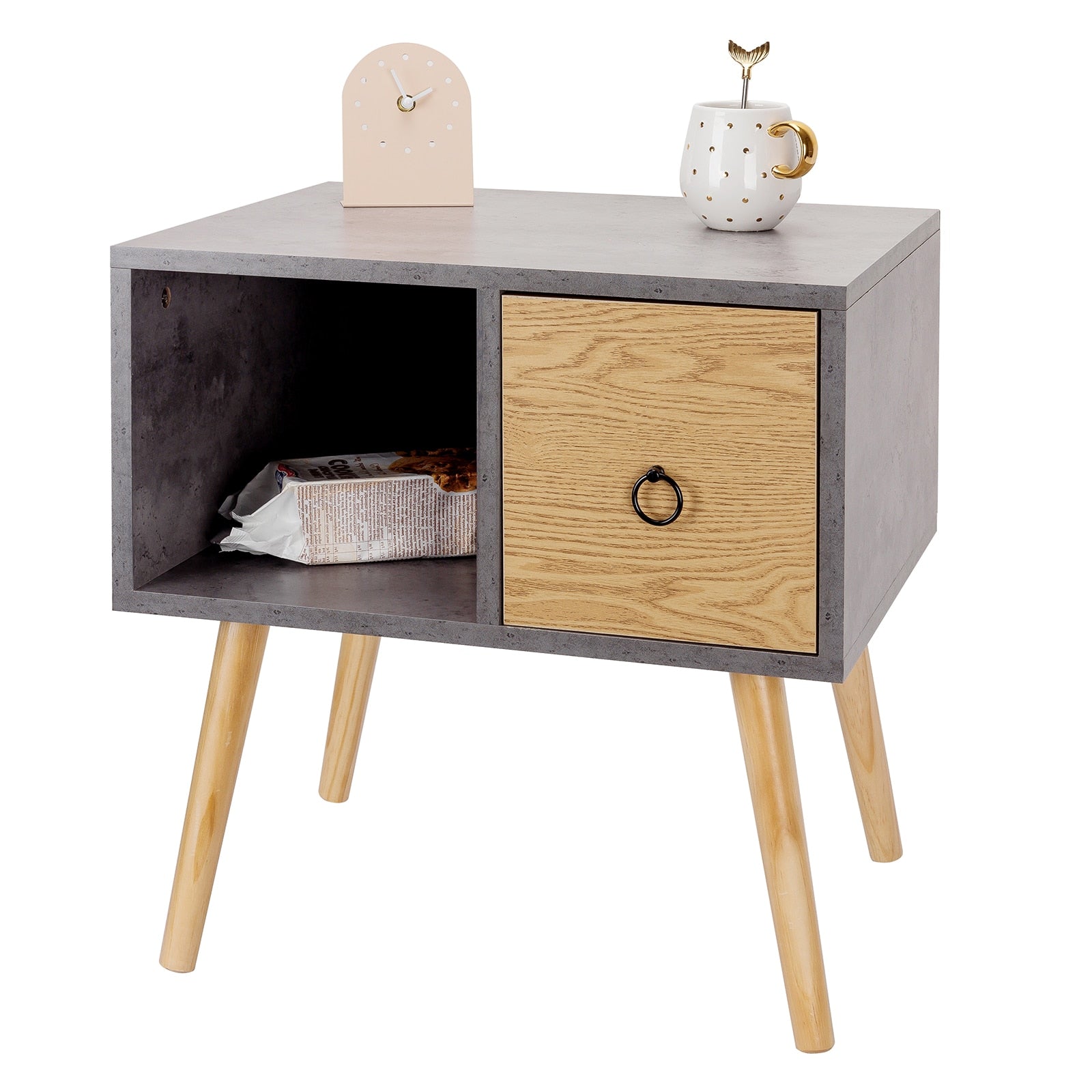 Nachttisch/Couchtisch mit Schublade und Stauraum - Unique Outlet