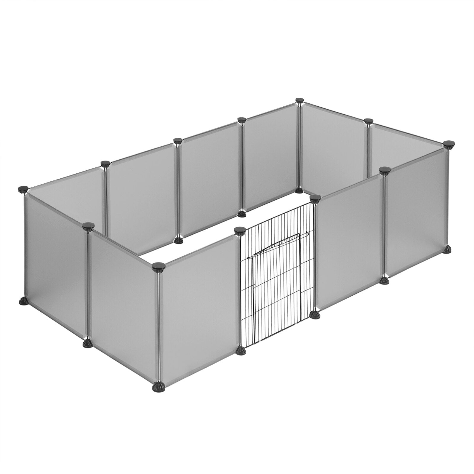 DIY Metall Draht Tierlaufstall mit Tür, 11-teiliges modulares Gehege für Kleintiere wie Meerschweinchen, Kaninchen, Hamster und Igel - Unique Outlet