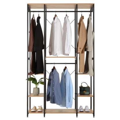 Kleideraufbewahrung mit Schuhregal - Moderner Kleiderständer für das Schlafzimmer und Wohnzimmer - 120x40x201 cm - umweltfreundliche Materialien - Einfache Montag - Unique Outlet