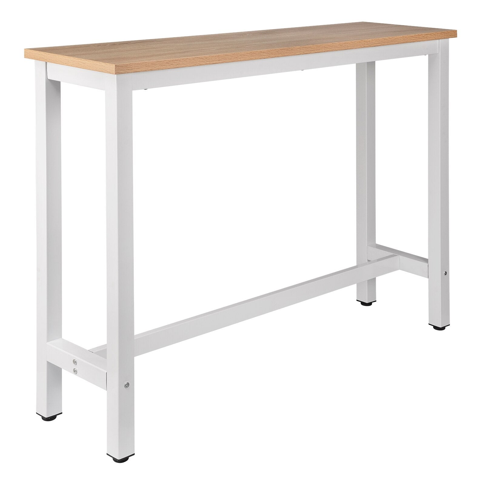 Küchenbar Tisch Frühstück Esstisch Kaffeetisch aus Metall mit Fußstütze, Eingangstisch, Sideboard für Wohnzimmer, 140x40x100cm, Mehrere Farben - Unique Outlet