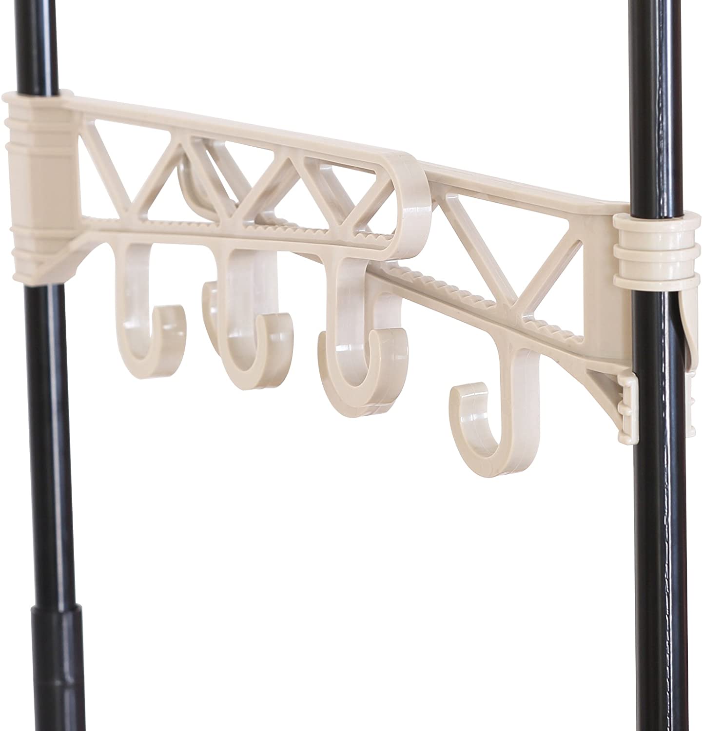 Organizer mit Ablage, Kleiderstange und Hängevorrichtung 55x28,5x175 cm - Platzsparender Kleiderständer für das Schlafzimmer - Unique Outlet