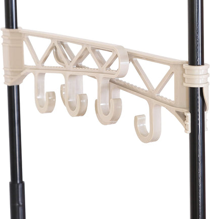 Organizer mit Ablage, Kleiderstange und Hängevorrichtung 55x28,5x175 cm - Platzsparender Kleiderständer für das Schlafzimmer - Unique Outlet