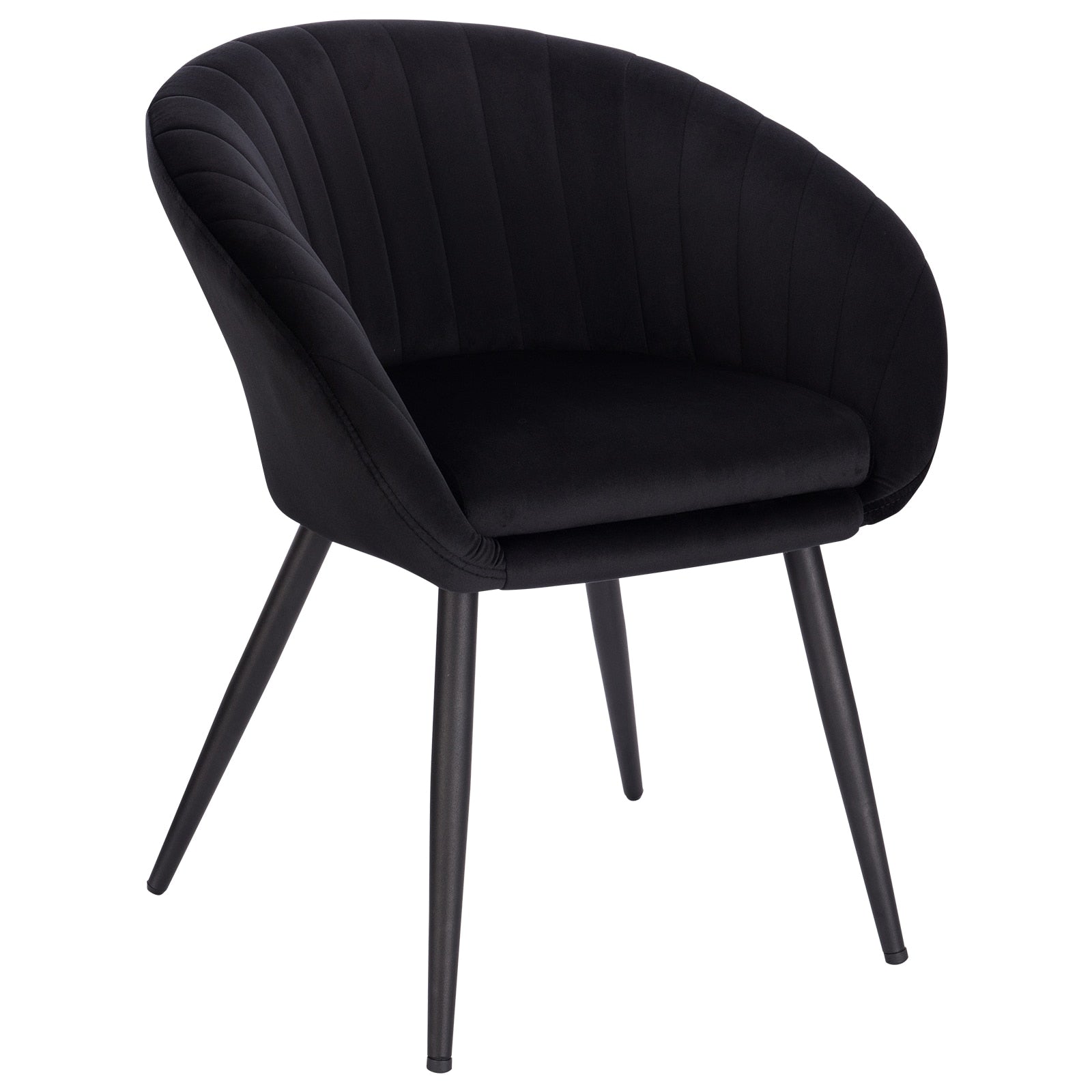 1-teiliger Samt Esszimmerstuhl mit Armlehnen & Rückenlehne, gepolstert für Wohnzimmer, Küche & Zuhause, stilvoller Make-up-Hocker - Unique Outlet