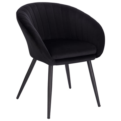 1-teiliger Samt Esszimmerstuhl mit Armlehnen & Rückenlehne, gepolstert für Wohnzimmer, Küche & Zuhause, stilvoller Make-up-Hocker - Unique Outlet