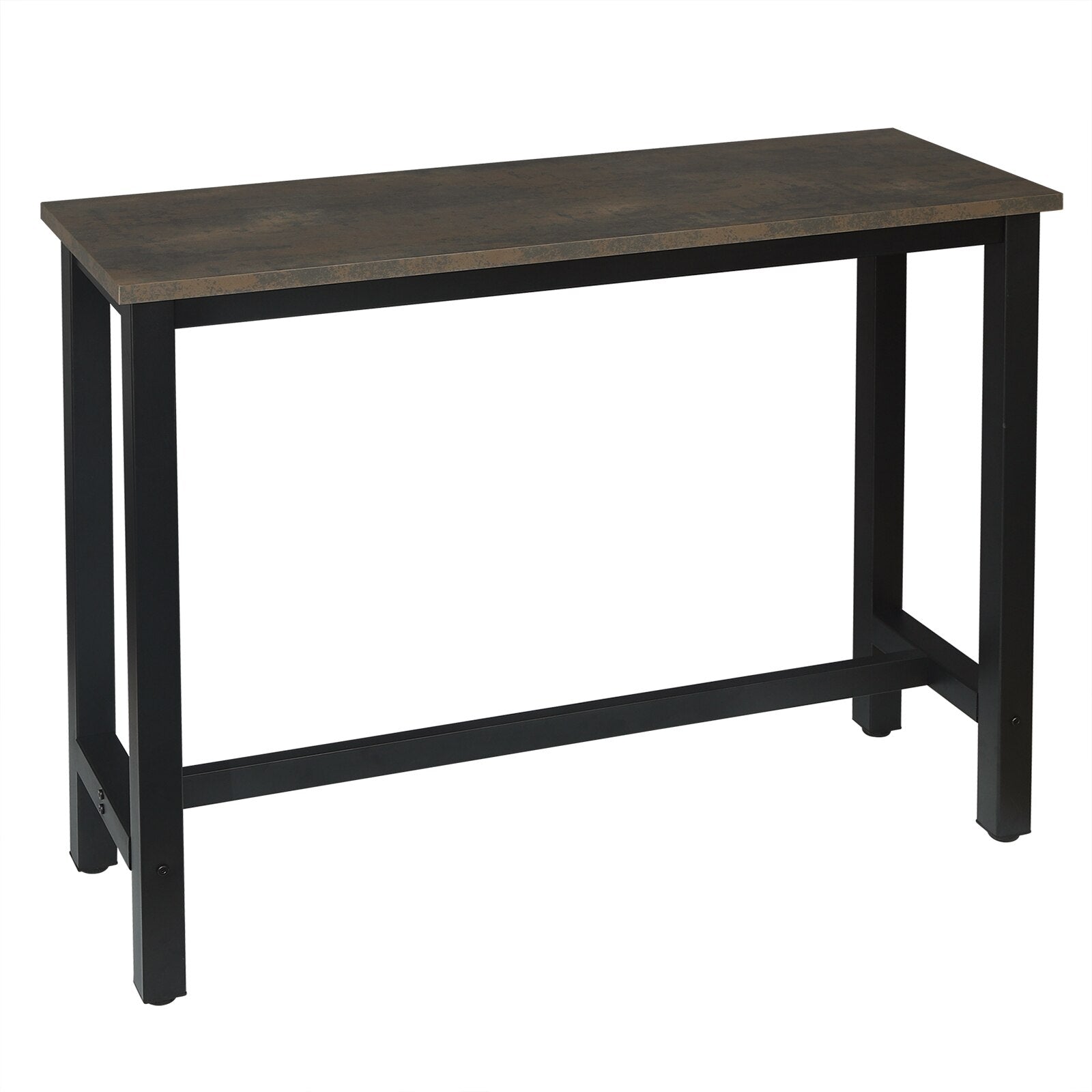 Küchenbar Tisch Frühstück Esstisch Kaffeetisch aus Metall mit Fußstütze, Eingangstisch, Sideboard für Wohnzimmer, 140x40x100cm, Mehrere Farben - Unique Outlet