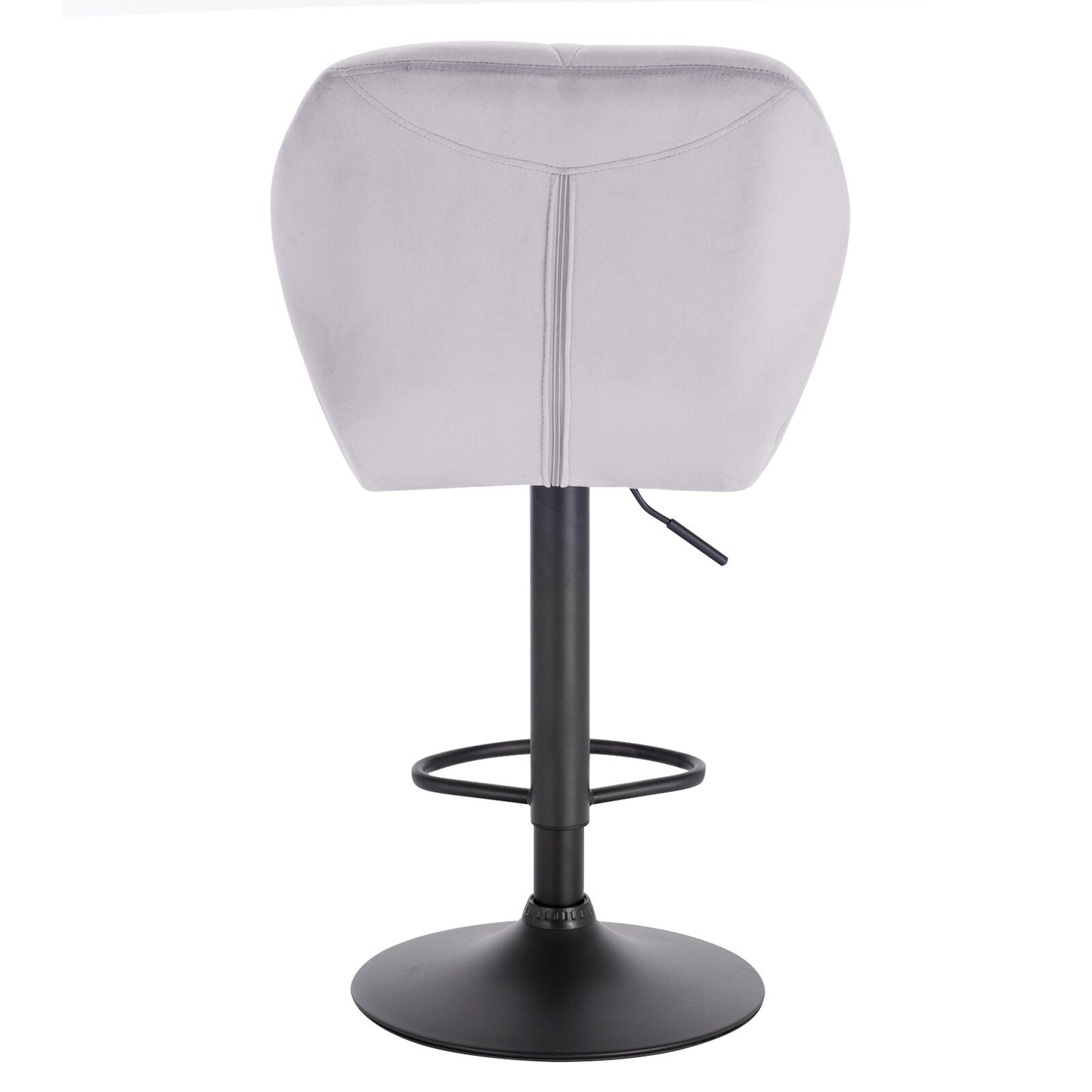 Samt/Leder Barhocker - Höhenverstellbar, Drehbar & Stabil - Ideal für Kücheninsel, Theke & Tresen - Unique Outlet