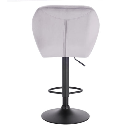 Samt/Leder Barhocker - Höhenverstellbar, Drehbar & Stabil - Ideal für Kücheninsel, Theke & Tresen - Unique Outlet
