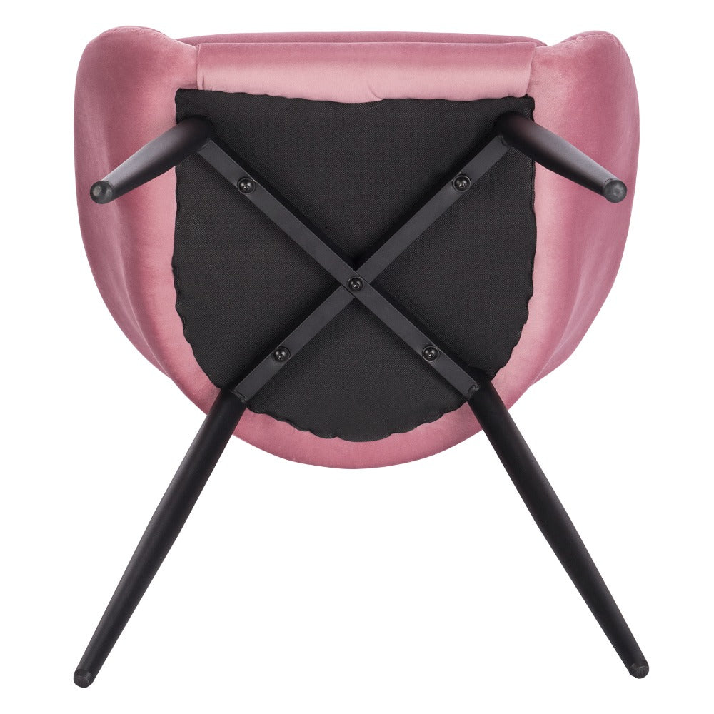 1-teiliger Samt Esszimmerstuhl mit Armlehnen & Rückenlehne, gepolstert für Wohnzimmer, Küche & Zuhause, stilvoller Make-up-Hocker - Unique Outlet