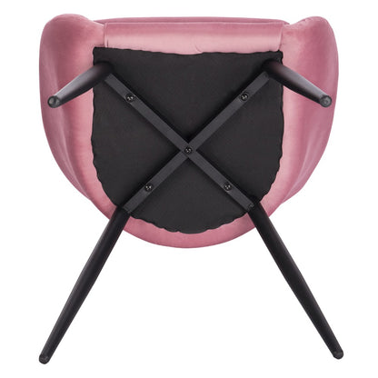1-teiliger Samt Esszimmerstuhl mit Armlehnen & Rückenlehne, gepolstert für Wohnzimmer, Küche & Zuhause, stilvoller Make-up-Hocker - Unique Outlet