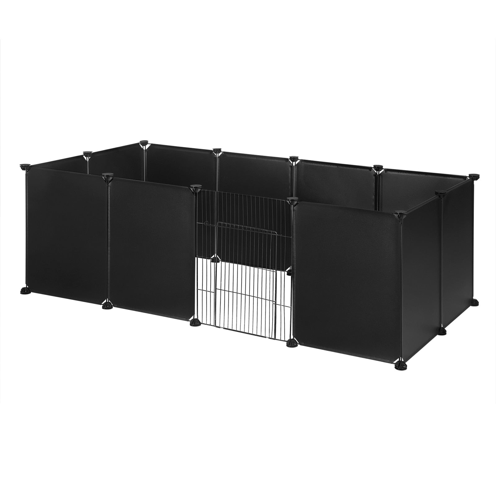DIY Metall Draht Tierlaufstall mit Tür, 11-teiliges modulares Gehege für Kleintiere wie Meerschweinchen, Kaninchen, Hamster und Igel - Unique Outlet