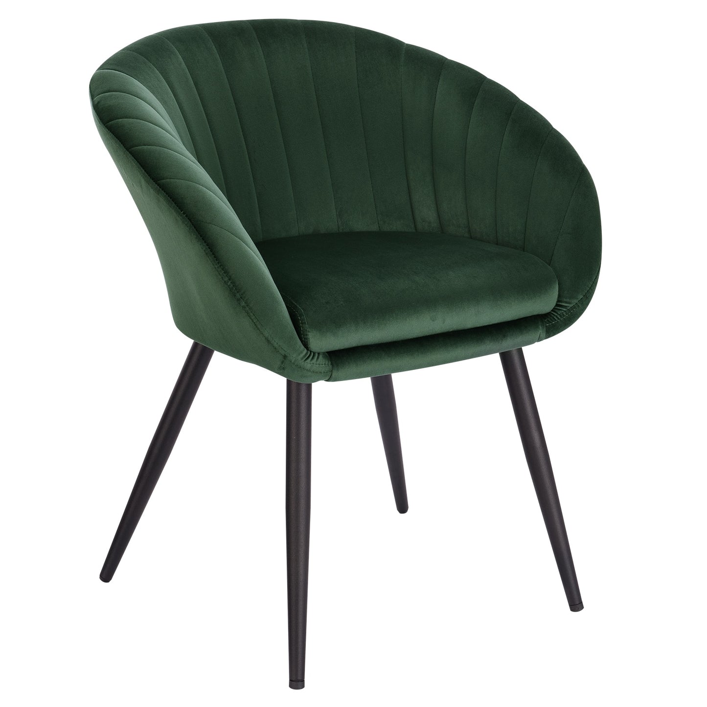 1-teiliger Samt Esszimmerstuhl mit Armlehnen & Rückenlehne, gepolstert für Wohnzimmer, Küche & Zuhause, stilvoller Make-up-Hocker - Unique Outlet