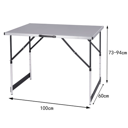 Campingtisch - Faltbarer Outdoor-Tisch für Familie, Picknick, BBQ & Gartenarbeit. 30 kg Tragkraft, verstellbare Höhe (73-94cm) und leicht zu transportieren. - Unique Outlet