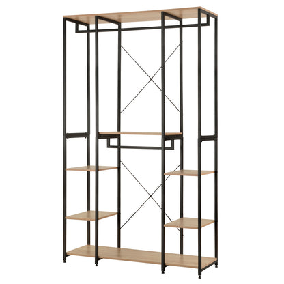 Kleideraufbewahrung mit Schuhregal - Moderner Kleiderständer für das Schlafzimmer und Wohnzimmer - 120x40x201 cm - umweltfreundliche Materialien - Einfache Montag - Unique Outlet