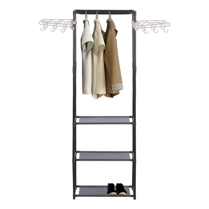 Organizer mit Ablage, Kleiderstange und Hängevorrichtung 55x28,5x175 cm - Platzsparender Kleiderständer für das Schlafzimmer - Unique Outlet