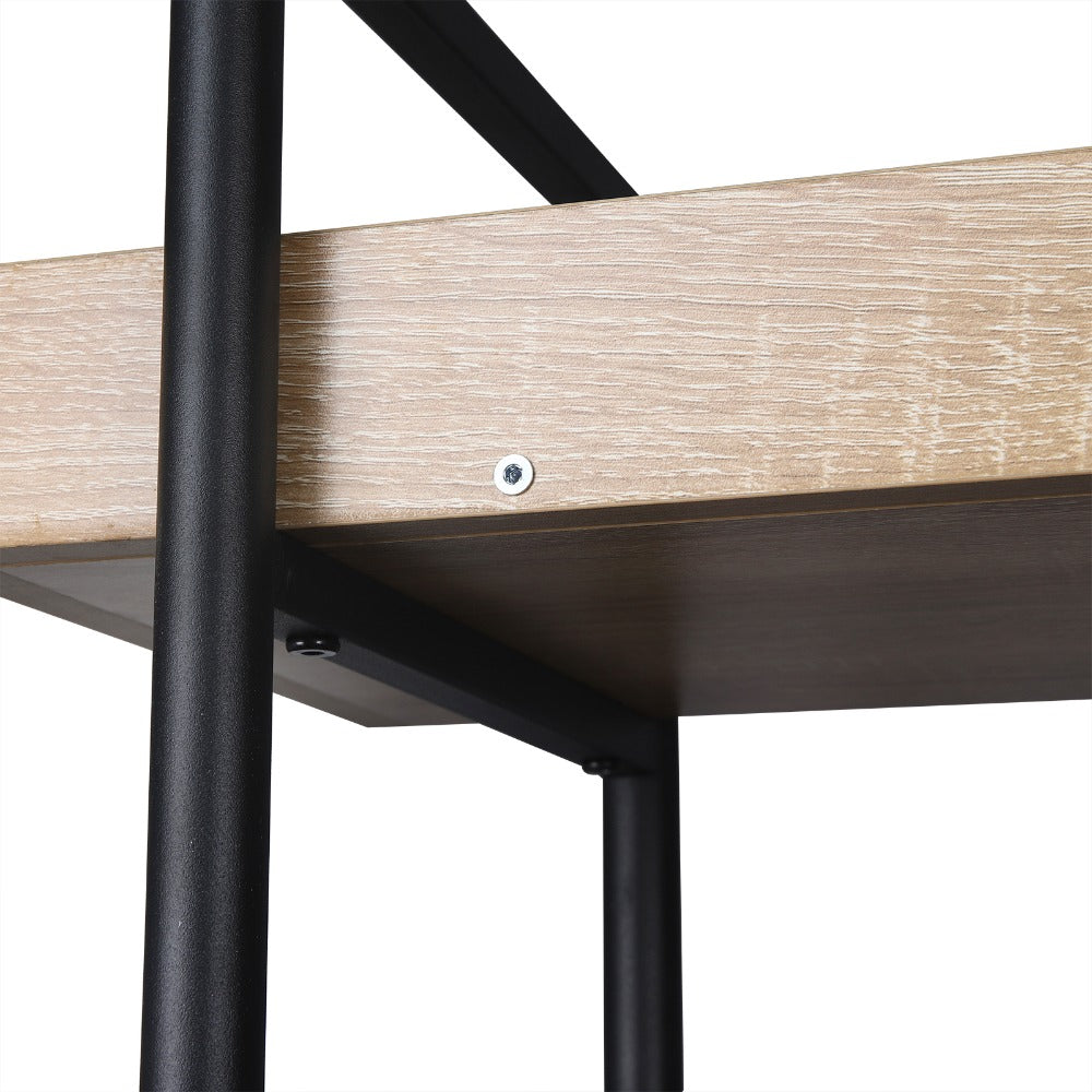 5-stufiges Regal mit Sicherheitsbügel - Metall Bücherregal für Küche, Badezimmer & Wohnzimmer - 91x25,5x173cm - Unique Outlet