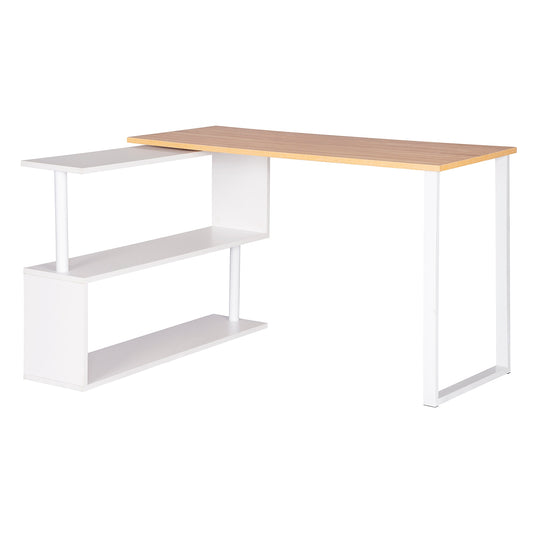 L-förmiger Schreibtisch mit Regalen und Faltbarem Design - Perfekt fürs Home Office, Gaming und Studium - Unique Outlet